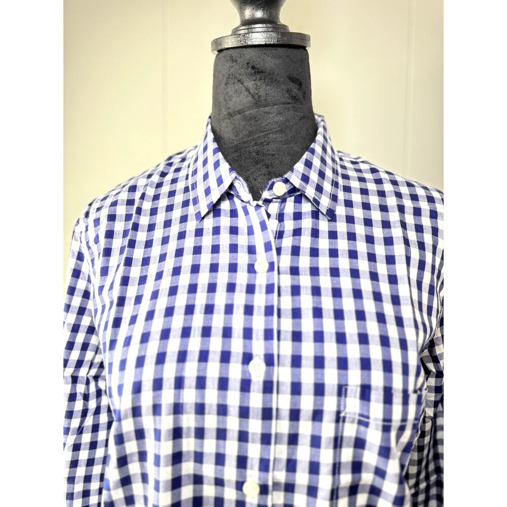 UNTUCKit: Belleza Blue Gingham Women's Shirt Size 8